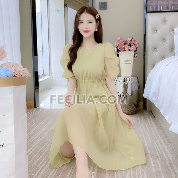 Đầm voan tay ngắn phong cách tiểu thư |FAW447