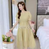 Đầm voan tay ngắn phong cách tiểu thư |FAW447