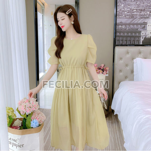 Đầm voan tay ngắn phong cách tiểu thư |FAW447