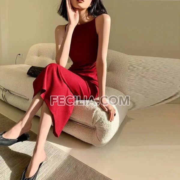 Đầm xẻ tà dự tiệc ngắn tay gợi cảm cho Nữ |FAW409