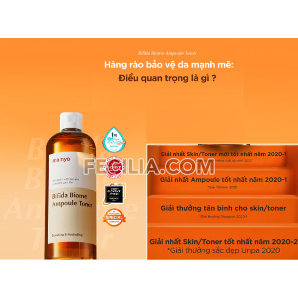 Nước Cân Bằng Ma:nyo Bifida Biome Ampoule Toner 210ml/400ml |TONER008