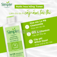 Nước hoa hồng Simple Toner cân bằng độ ẩm da 200ml |TONER001
