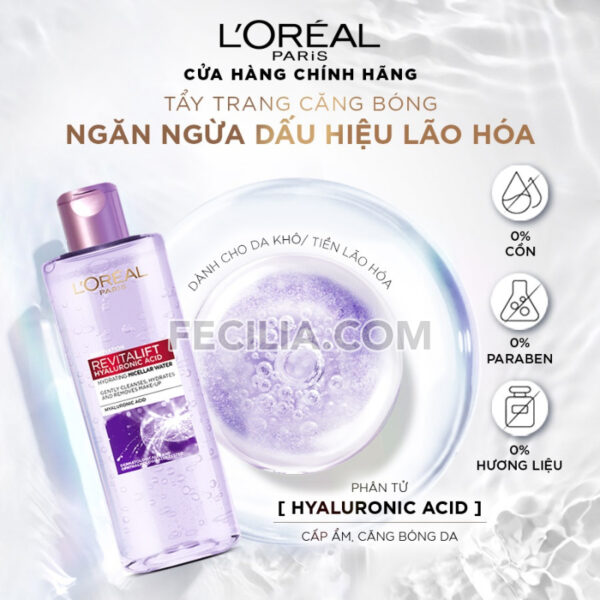 Nước Tẩy Trang 3-1 L'Oreal Paris Micellar Water 400ml |NTT036
