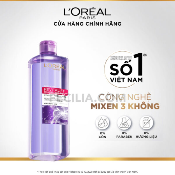 Nước Tẩy Trang 3-1 L'Oreal Paris Micellar Water 400ml |NTT036