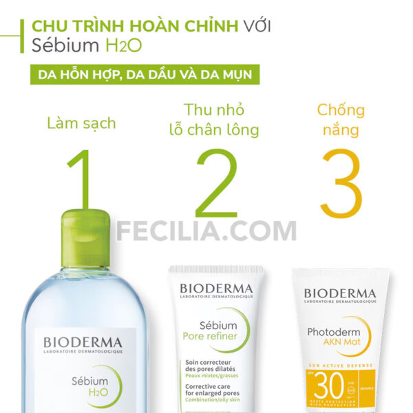 Nước Tẩy Trang Bioderma Sebium H20 500ml Cho Da Nhờn Và Da Mụn |NTT010