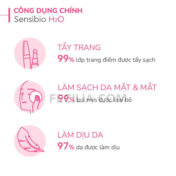 Nước Tẩy Trang Bioderma Sensibio H20 cho da nhạy cảm 500ml |NTT005