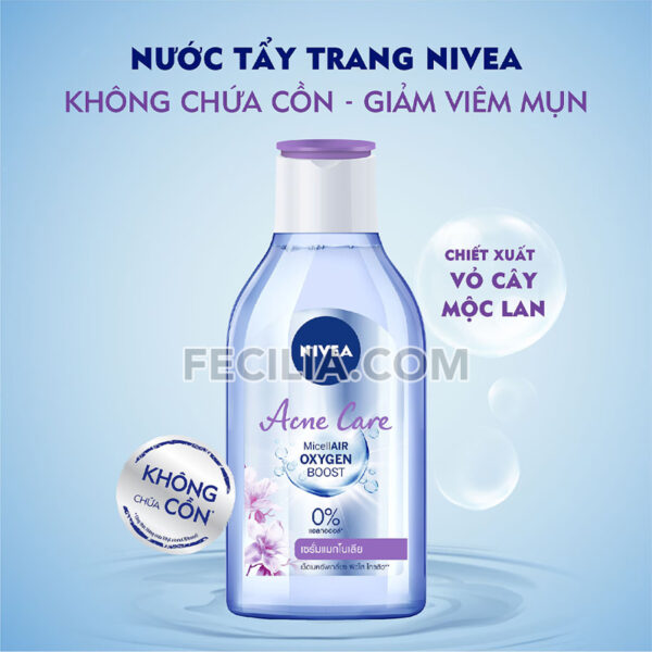 Nước Tẩy Trang chăm sóc da mụn Nivea Acne Care 400ml |NTT019