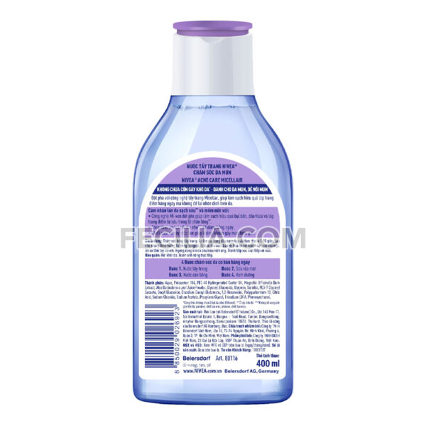 Nước Tẩy Trang chăm sóc da mụn Nivea Acne Care 400ml |NTT019
