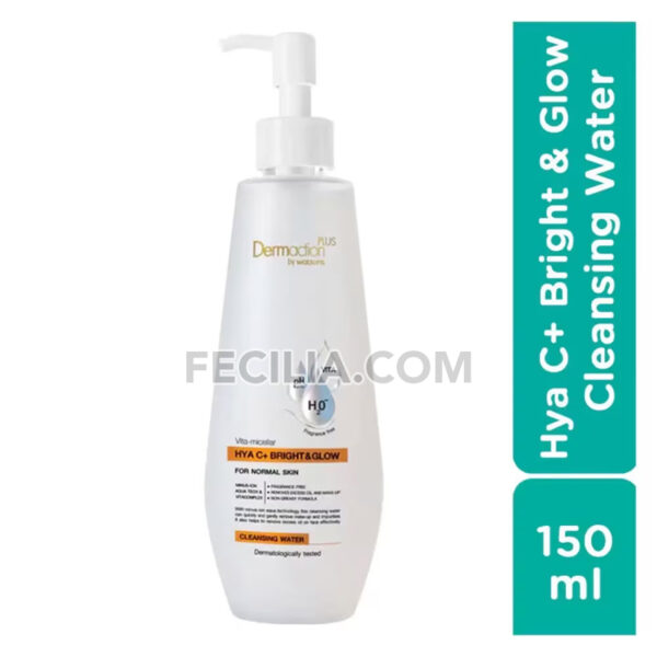 Nước Tẩy Trang Dermaction Plus By Watsons Vita-Micellar Hya C+ Bright & Glow Cleansing Water 250ml |NTT027