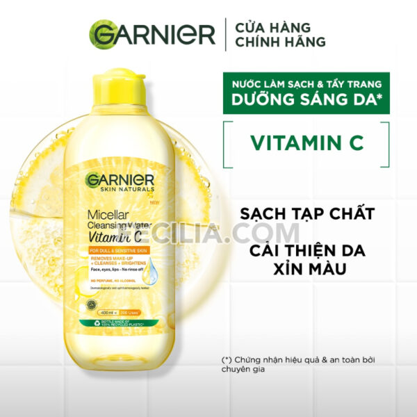 Nước Tẩy Trang Garnier Micellar Cleansing Water 400ml làm sạch sâu dịu nhẹ |NTT037