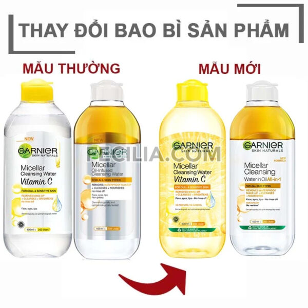 Nước Tẩy Trang Garnier Micellar Cleansing Water 400ml làm sạch và ngừa mụn |NTT045
