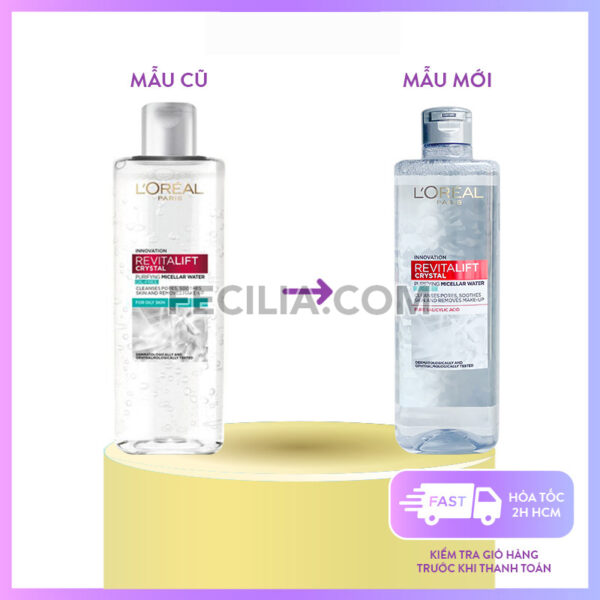 Nước Tẩy Trang L'Oreal Micellar Water 3-in-1 giúp làm sạch lớp trang điểm |NTT040