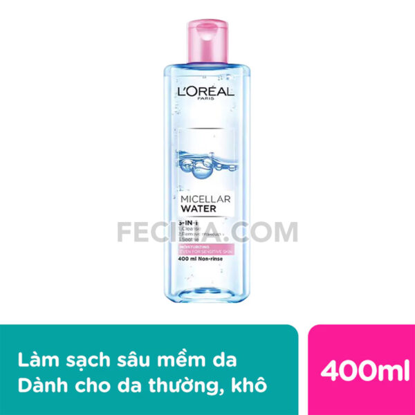 Nước Tẩy Trang L'Oreal Paris Skincare Make Up Remover Micellar Sensitive Skin Dưỡng Ẩm 400ml |NTT023