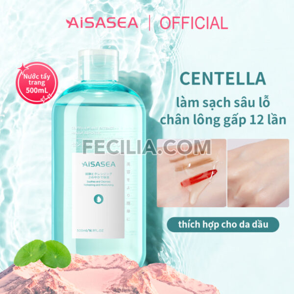 Nước tẩy trang rau má AISASEA 500ml dành cho da Nhạy cảm |NTT042