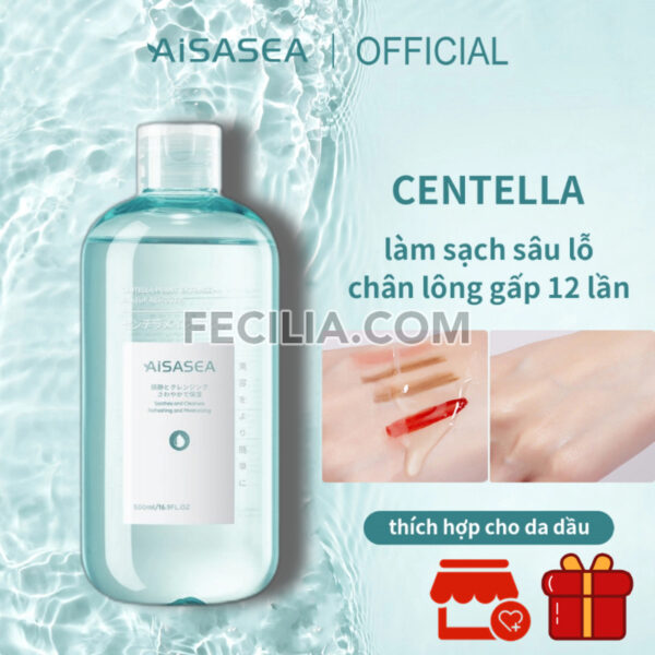 Nước tẩy trang rau má AISASEA 500ml dành cho da Nhạy cảm |NTT042
