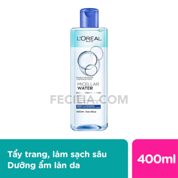 Nước Tẩy Trang sạch sâu L'Oreal Paris Skincare Make Up Remover Micellar Deep Cleansing 400ml |NTT015