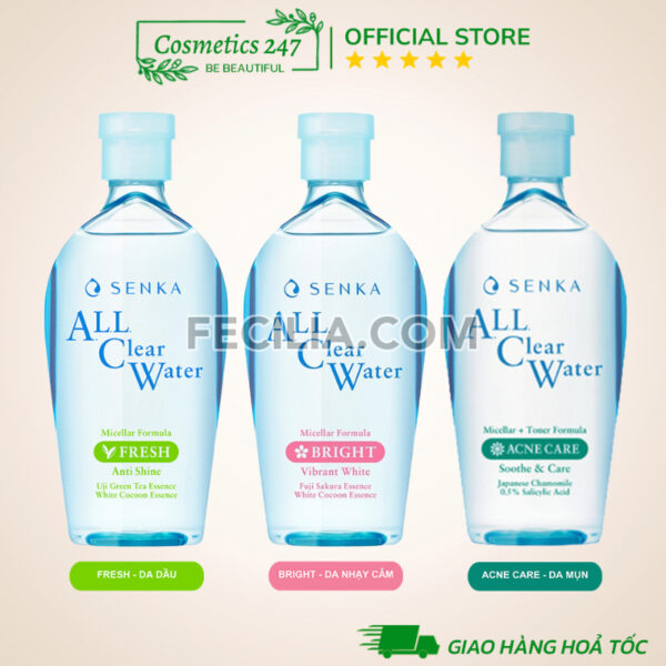 Nước Tẩy Trang Senka ALL Clear Water Micellar Fresh 230ML & 70ML |NTT050