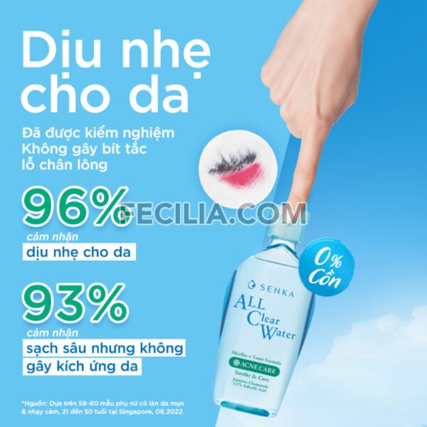 Nước Tẩy Trang Senka ALL Clear Water Micellar Fresh 230ML & 70ML |NTT050