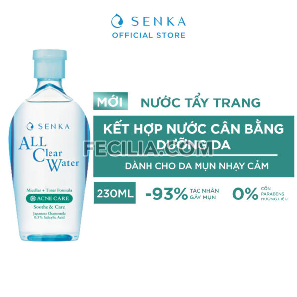 Nước Tẩy Trang Senka ALL Clear Water Micellar Fresh 230ML & 70ML |NTT050