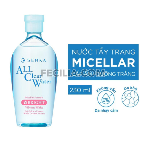 Nước Tẩy Trang Senka ALL Clear Water Micellar Fresh 230ML & 70ML |NTT050