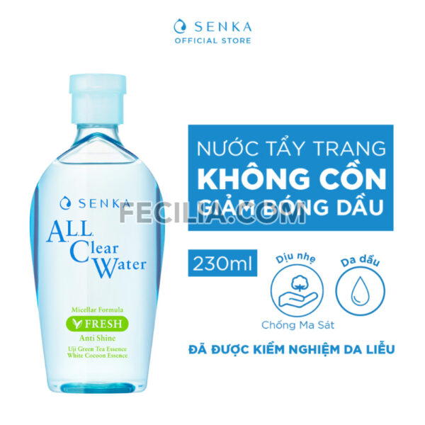 Nước Tẩy Trang Senka ALL Clear Water Micellar Fresh 230ML & 70ML |NTT050