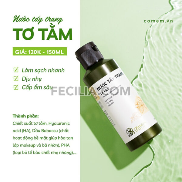 Nước Tẩy Trang Tơ Tằm cho da khô và mụn 150ml |NTT047