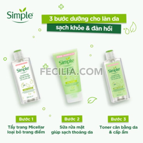 Nước Tẩy Trang và cấp ẩm Simple Micellar 200ml |NTT038