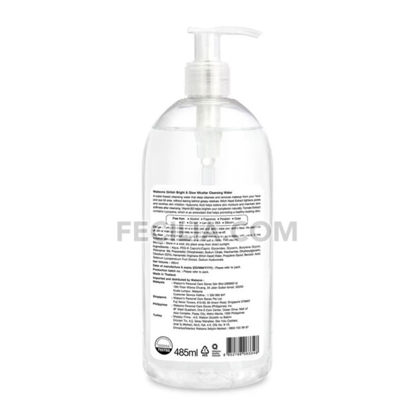 Nước Tẩy Trang Watsons Girlish Bright & Glow Micellar Cleansing Water phù hợp mọi loại da 485ml |NTT032