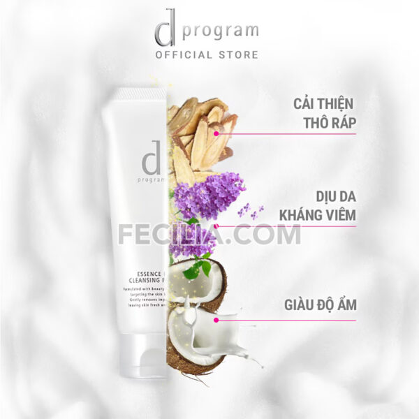 Sữa Rửa Mặt Tạo Bọt sạch sâu D Program Essence In Cleansing Foam Dưỡng Da 120g |NTT009