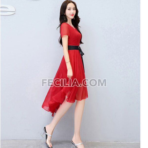 Váy liền chất liệu Voan phong cách Hàn Quốc |FAW444