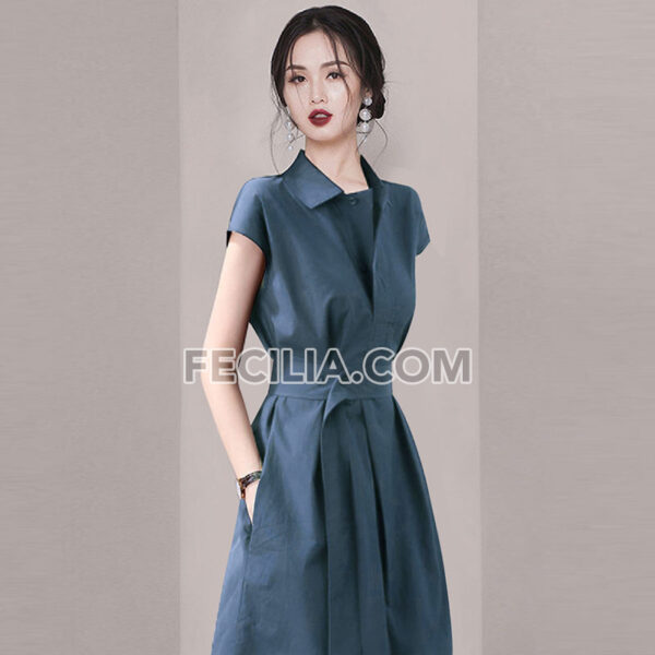 Váy liền thân Chữ A thắt eo ôm dáng cho Nữ |FAW363
