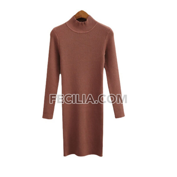 Váy liền thân cổ lọ tay dài ôm Body |FAW439