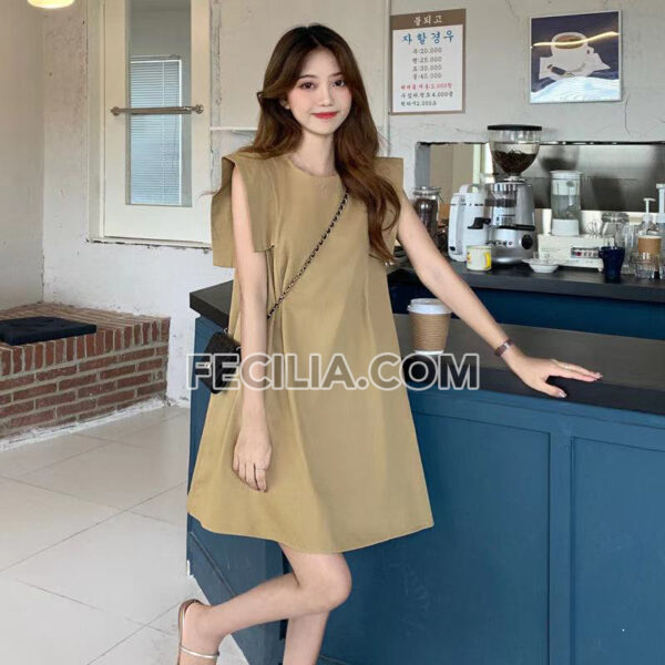 Váy nữ chữ A không tay áo cao cấp sành điệu | FAW411