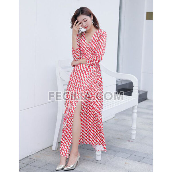 Váy xẻ tà sang trọng phong cách Hàn Quốc |FAW436