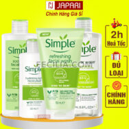 Combo Sữa Rửa Mặt + Nước Tẩy Trang + Toner Nước Hoa Hồng + Kem Dưỡng Ẩm Simple Chính Hãng |NTT090