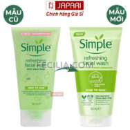 Combo Sữa Rửa Mặt + Nước Tẩy Trang + Toner Nước Hoa Hồng + Kem Dưỡng Ẩm Simple Chính Hãng |NTT090