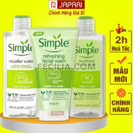 Combo Sữa Rửa Mặt + Nước Tẩy Trang + Toner Nước Hoa Hồng + Kem Dưỡng Ẩm Simple Chính Hãng |NTT090