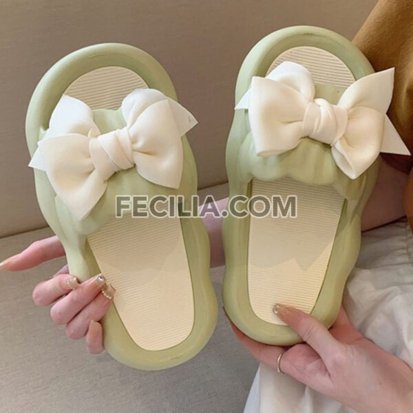Dép chống trượt nơ dày đế dày chống trượt