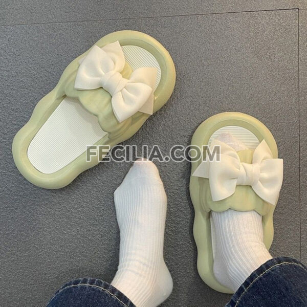Dép chống trượt nơ dày đế dày chống trượt