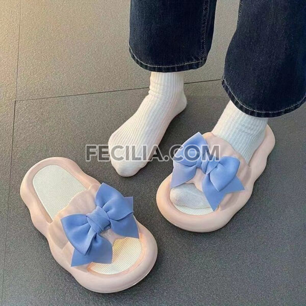 Dép chống trượt nơ dày đế dày chống trượt