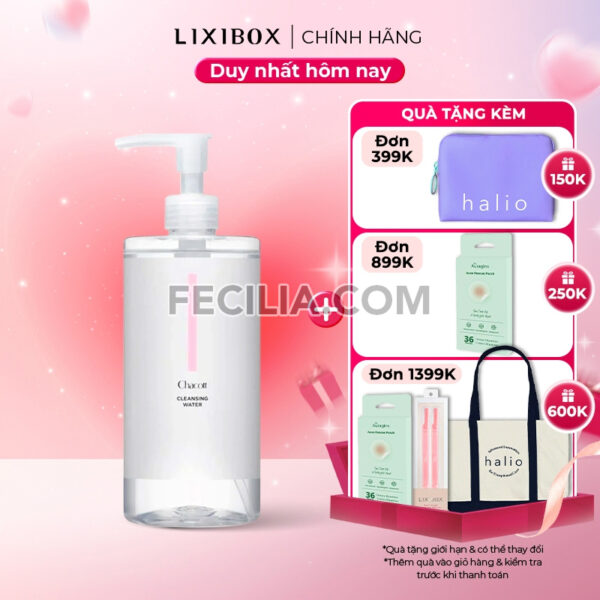 Nước Tẩy Trang Chacott Cleansing Water 500ml cho da nhạy cảm |NTT089