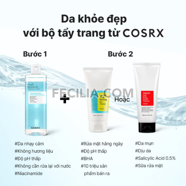 Nước tẩy trang COSRX Micellar Niacinamide 400ml sạch sâu |NTT093