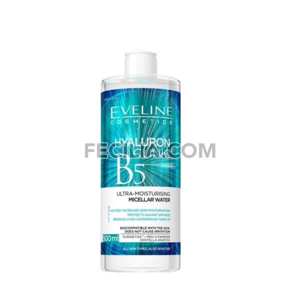Nước tẩy trang Eveline Hyaluron Clinic B5 Puridetox cho da mụn |NTT054