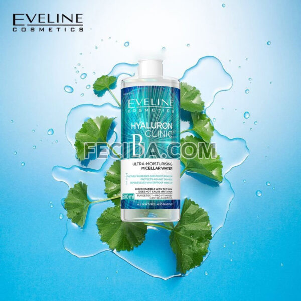 Nước tẩy trang Eveline Hyaluron Clinic B5 Puridetox cho da mụn |NTT054