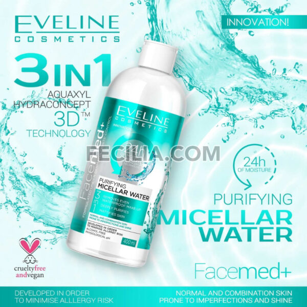 Nước tẩy trang Eveline Micellar 3 in 1 400ml |NTT092
