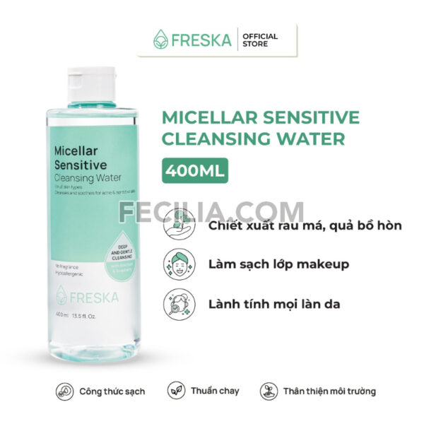 Nước tẩy trang Freska Micellar Sensitive Cleansing Water 400ml |NTT079