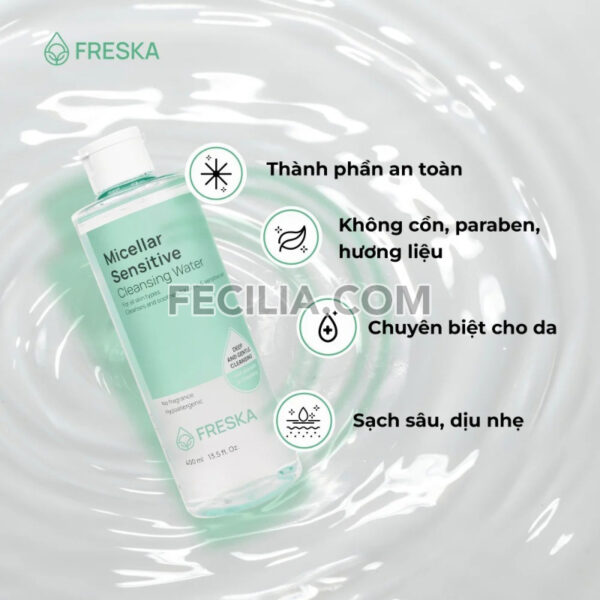 Nước tẩy trang Freska Micellar Sensitive Cleansing Water 400ml |NTT079