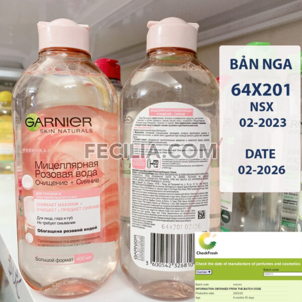 Nước tẩy trang Garnier Micellar 400ml |NTT096
