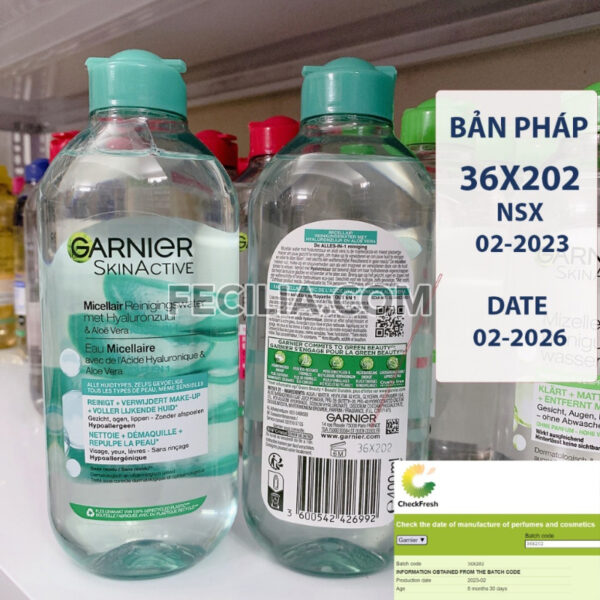 Nước tẩy trang Garnier Micellar 400ml |NTT096
