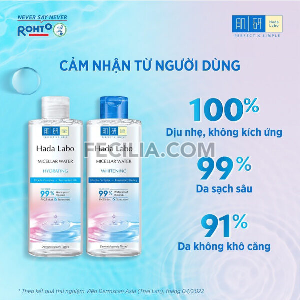 Nước Tẩy Trang Hada Labo Micellar Water Whitening 240ml dưỡng trắng |NTT062